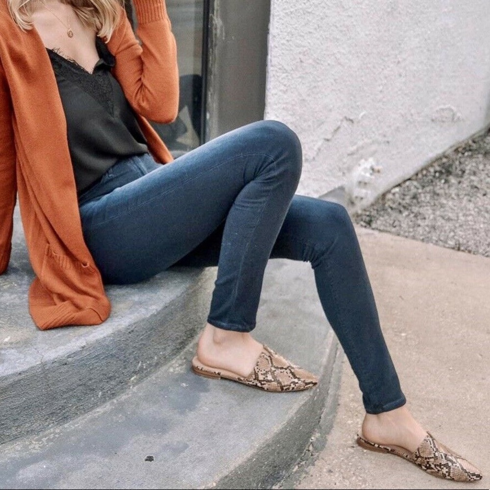 New Steve Madden Python Snake Flats Mule Slides - image 1